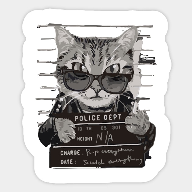 ugly, beautiful, lovely, cute cat design template Sticker by NTR_STUDIO